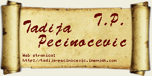 Tadija Pečinoćević vizit kartica